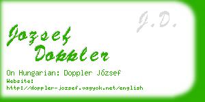 jozsef doppler business card