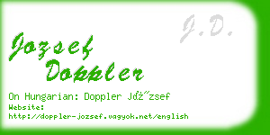 jozsef doppler business card
